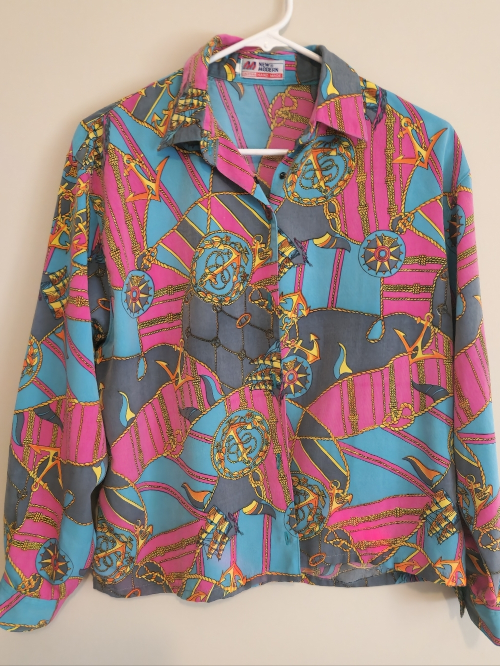 Vintage Nautical Patterned Button Down